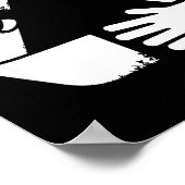 Poster Main de papier pierre ciseaux symbole de recyclage (Coin)