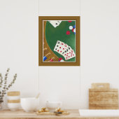 Poster Main de Poker gagnante six à dix (Cuisine)