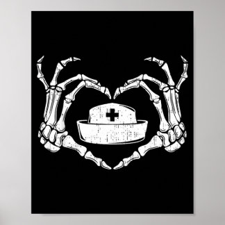 Poster Main de squelette cœur Costume de Halloween paress