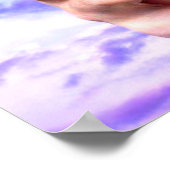 Poster Main guérisseur, énergie, symboles chakra, bleu (Coin)