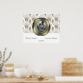 Poster Main hennée (or) (Mariage) bannière (Cuisine)
