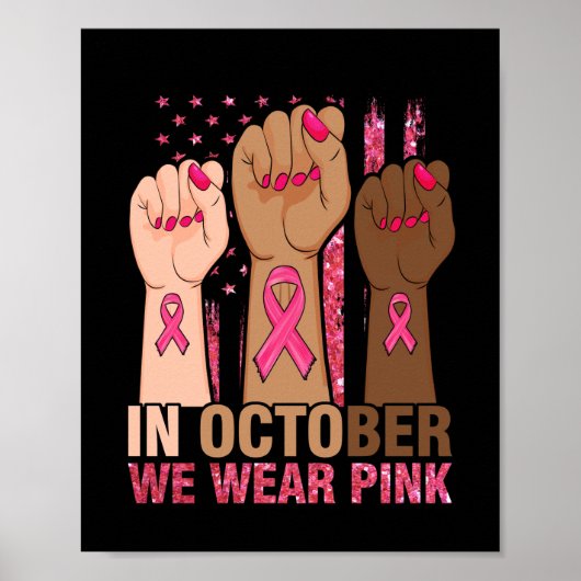 Poster Main In october we wear pink brecancer (Devant)