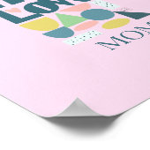 Poster Main Moderne Lettrée Avec Amour Pastel (Coin)