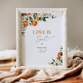 Poster Main presser agrumes oranges L'amour est doux Post