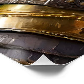 Poster Main Robot D'Or Tenant Arbre De Vie D'Or (Coin)