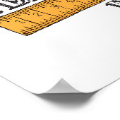 Poster Main rouge et noire dessinée Une règle Plus Enseig (Coin)