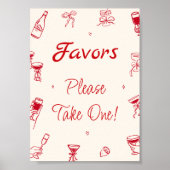 Poster Main Rouge Tiré Que Plus De Fête des mariées Favor (Devant)