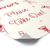 Poster Main Rouge Tiré Que Plus De Fête des mariées Favor (Coin)