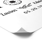 Poster Main Rustique Tirée Donut Mind Si Je Fais Mariage  (Coin)