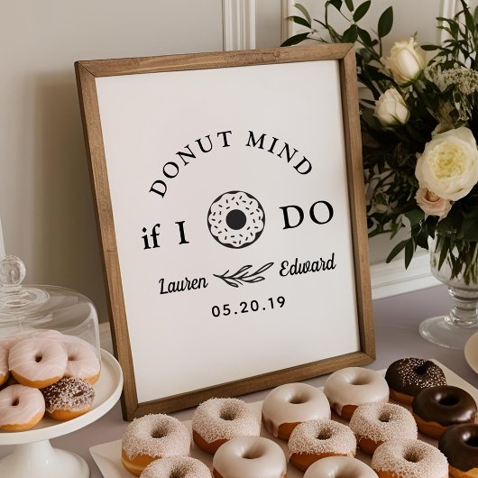 Poster Main Rustique Tirée Donut Mind Si Je Fais Mariage
