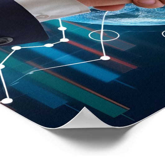 Poster Main shake hommes d'affaires (Coin)