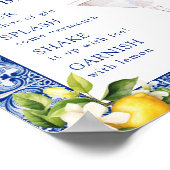 Poster Main Squeeze Lemons Fête des mariées Martini Bar (Coin)