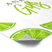 Poster Main Squeeze Lime Bridal Shower Cards & Gifts Sign (Coin)