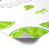 Poster Main Squeeze Lime Bridal Shower Mimosa Bar Sign (Coin)