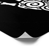 Poster Main squelette spirale (Coin)