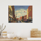Poster Main St, Johnson City, Tennessee Vintage (Cuisine)
