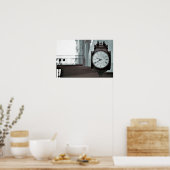 Poster Main Street, horloge de Houston (Cuisine)