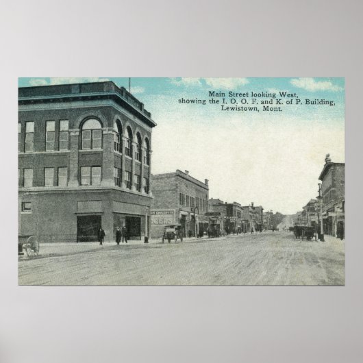 Poster Main Street Look WestLewiston, MT (Devant)