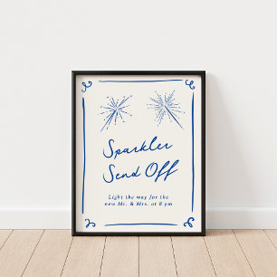 Poster Main Whimsical Drake Navy Blue Sparkler Envoyer