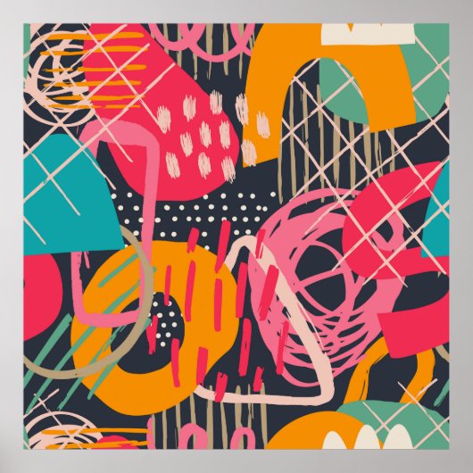 Poster MainDessinéeGrunge Contemporain Art 2 (Devant)