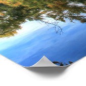 Poster Maine Automne automne Foliage Lake Réflexions (Coin)