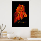 Poster Maine Autumn Orange Leaf | Maine Fall Foliing (Cuisine)