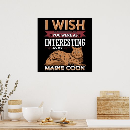 Poster Maine Coon (Cuisine)