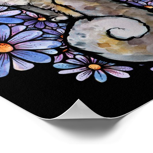 Poster Maine Coon bleu et vert Cuddle Caturday Cat (Coin)