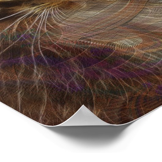 Poster Maine Coon Chat - Art Rectangulaire (Coin)