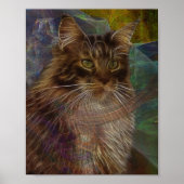 Poster Maine Coon Chat - Art Rectangulaire (Devant)