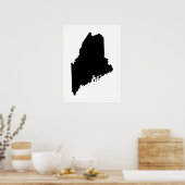 Poster Maine en noir et blanc (Cuisine)