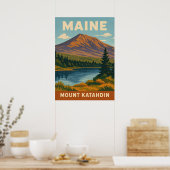 Poster Maine Mount Katahdin V01 (Cuisine)