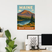 Poster Maine Mount Katahdin V01 (Bureau à domicile)