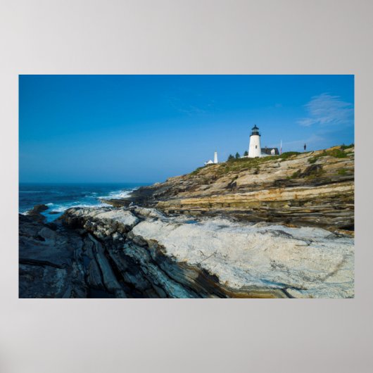 Poster Maine, Pemaquid Point, Pemaquid Point Lighthouse (Devant)
