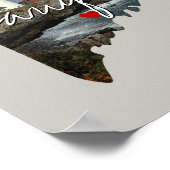 Poster Maine State Photo insert and town name (Coin)