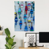 Poster Maine, Stonington, bouées décoratives de homard (Bureau à domicile)