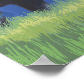 Poster MaineMoose au clair de lune (Coin)