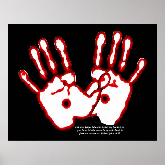 Poster Mains Amoureuses - Jean 20:27 (Devant)