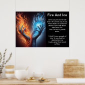 Poster Mains de feu et de glace (Cuisine)