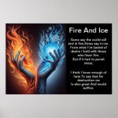 Poster Mains de feu et de glace (Devant)