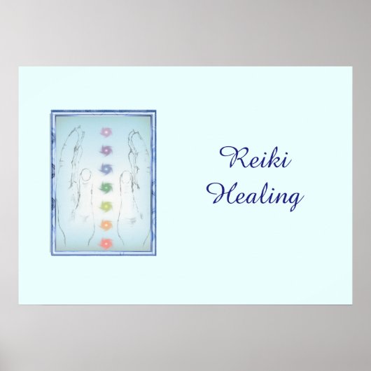 Poster Mains de guérison Reiki (Devant)