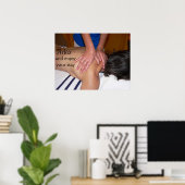 Poster Mains de massage (Bureau à domicile)