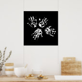 Poster mains de palmier géométriques abstraites (Cuisine)
