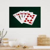 Poster Mains de poker - Brosse royale - Coeur (Cuisine)