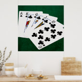 Poster Mains de poker - Brosse royale - Costume de clubs (Cuisine)
