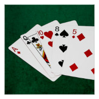 Mains de poker - Carte haute - As