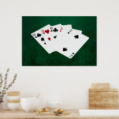 Poster Mains de poker - Carte haute - Dix (Cuisine)