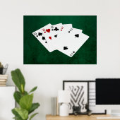 Poster Mains de poker - Carte haute - Dix (Bureau à domicile)