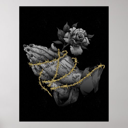 Poster Mains de prière (Devant)