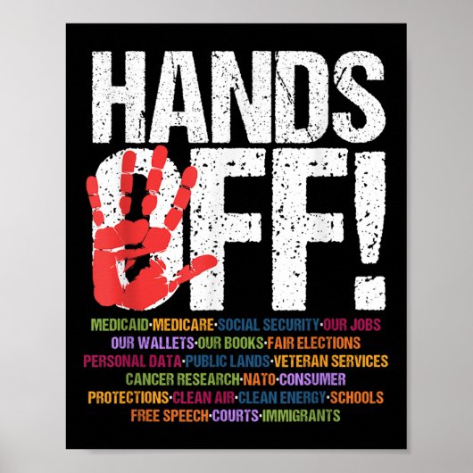 Poster Mains De Protestation De La Sécurité Sociale Et De (Devant)